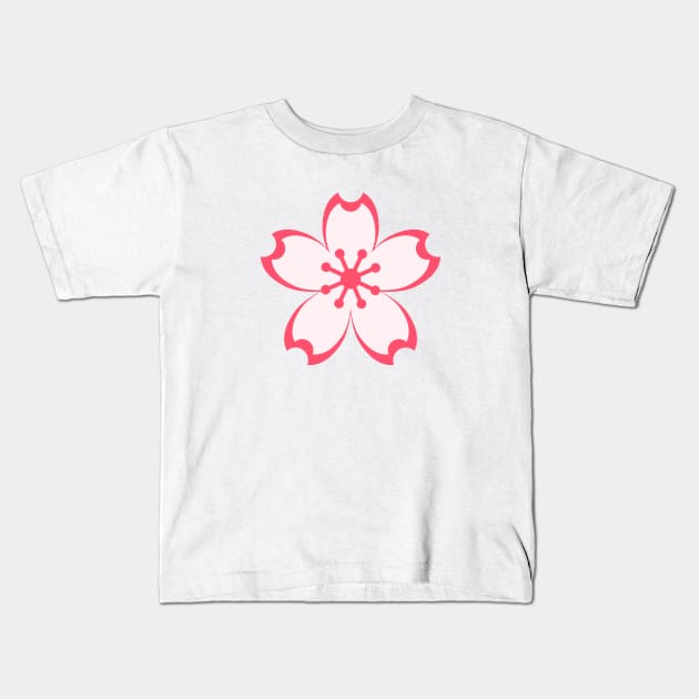 Light Pink Flower Kids T-Shirt by EclecticWarrior101